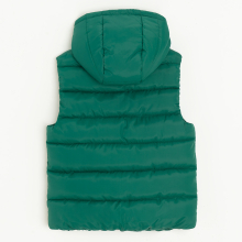                            Prošívaná vesta s kapucí -zelená                        