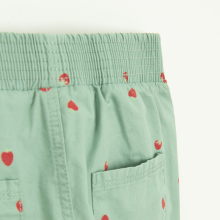                             Dívčí kalhoty se srdíčky -zelené                        