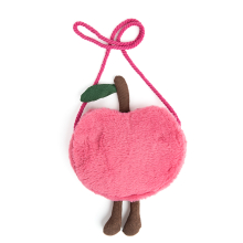                             Dívčí plyšová kabelka jablíčko -růžová                        