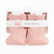                             Ponožkové boty s kočičkou -růžové                        
