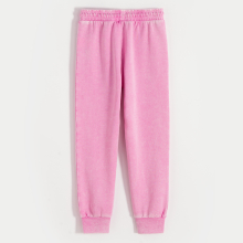                             Teplákové kalhoty se zipy -růžové                        