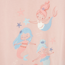                             Tričko s krátkým rukávem s mořskými pannami -světle růžové                        