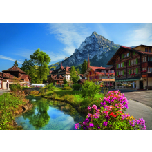                             Puzzle Alpy v létě 1000 dílků podložka na stavění                        