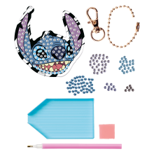                             Diamantové malování Stitch - výroba klíčenky                        