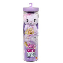                             Barbie cutie reveal Barbie a starostliví medvídci sladké mašle - fialové kotě                        