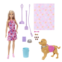                             Barbie panenka s pejskem na procházce                        