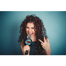                             Lexibook bezdrátový karaoke mikrofon iParty s vestavěným reproduktorem a světelnými efekty                        