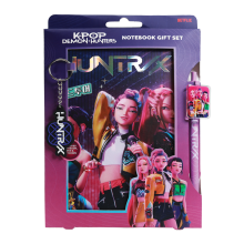                            K-pop Demon Hunters dárkový set (blok, pero, klíčenka - Huntrix)  DPL6                        