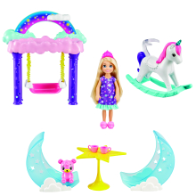                             Barbie Chelsea s houpacím koníkem herní set                        
