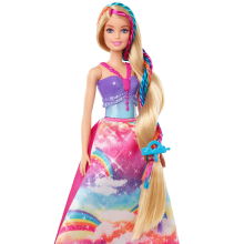                             Barbie princezna s barevnými vlasy herní set                        