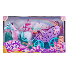                             Princezna Sparkle Girlz s koněm a kočárem                        