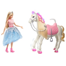                             Barbie princezna a kůň se světly a zvuky                        