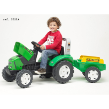                             Traktor šlapací Lander 240X s valníkem zelený                        