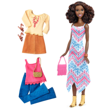                             Barbie modelka s oblečky a doplňky                        