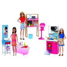                             Barbie panenka a nábytek                        