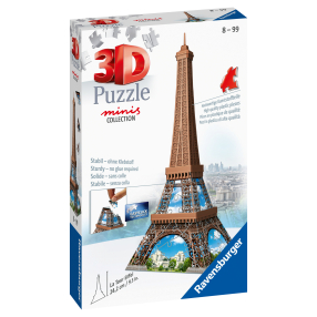Puzzle 3D Mini budova - Eiffelova věž - položka 54 dílků