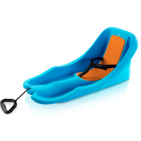 Baby rider modré s oranžovou sedačkou