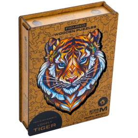 Dřevěné puzzle Unidragon tygr velikost M (25x32cm)