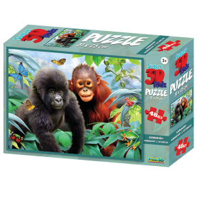 Puzzle 3D 48 dílků Kamarádi z džungle