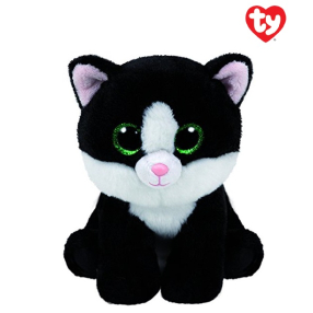 Beanie Boos plyšová kočička černo/bílá 24 cm