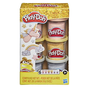 Play-Doh Sada kelímků zlatá, stříbrná a růžové zlato 6 ks