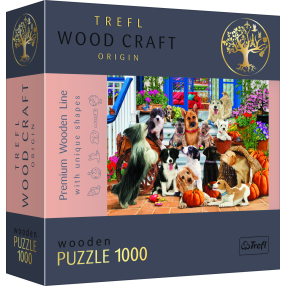 Puzzle dřevěné Psí přátelé 1000 dílků
