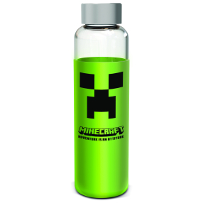 Skleněná láhev s návlekem 585 ml, Minecraft