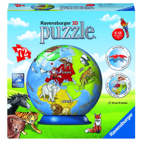 Puzzle Malovaný globus 72 dílků