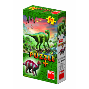 Puzzle 60 dílků dinosauři + figurka