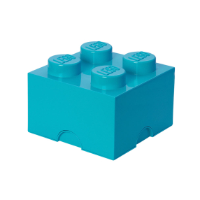 LEGO úložný box 250 x 250 x 180 mm - aqua