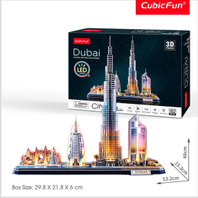 Puzzle 3D Dubai / led - 182 dílků