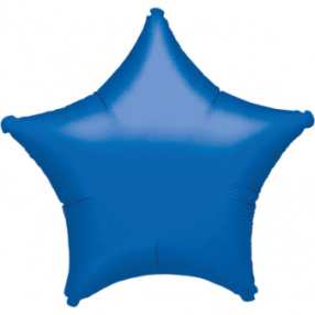 Foliový balón hvězda 48 cm, modrá metallic