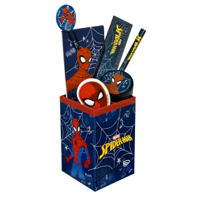 Školní potřeby v kelímku Spiderman 7 ks