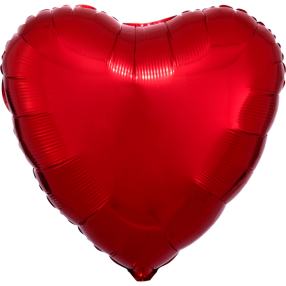 Balónek nafouknutý standart srdce červené, bulk