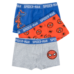 Boxerky Spiderman 3 ks- modrá, červená, šedá