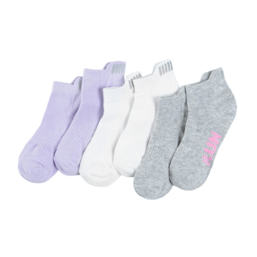 Ponožky 3 ks- bílá, fialová, šedá