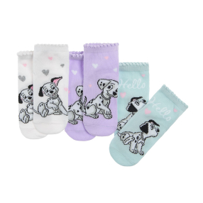 Ponožky 101 dalmatinů 3 ks- více barev