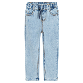 Světlé džíny s tkaničkou v pase- denim