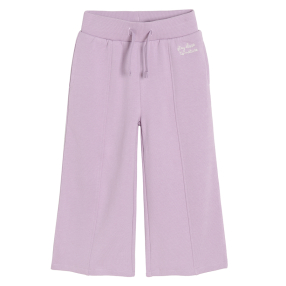 Sportovní kalhoty se širokými nohavicemi- fialové