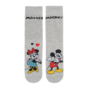 Ponožky s Mickey Mousem a Minnie- šedé
