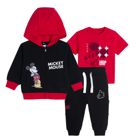 Chlapecký set Mickey Mouse- černá, červená