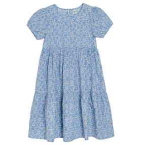 Bavlněné šaty s krátkým rukávem- světle modré