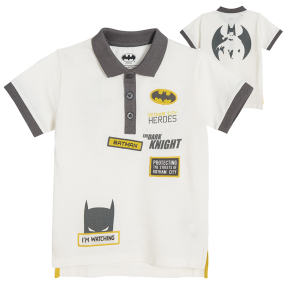 Polo tričko s krátkým rukávem Batman- krémové
