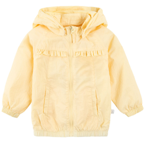 Dívčí bunda s kapucí- žlutá