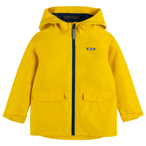 Chlapecká bunda s kapucí- žlutá