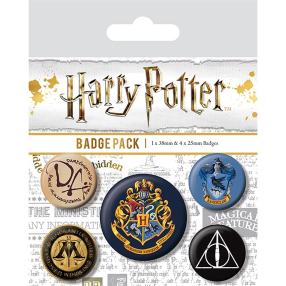 Set odznaků Harry Potter Bradavice
