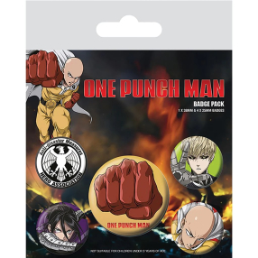 Set odznaků One Punch Man