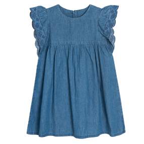 Džínové šaty s krátkým rukávem- modré