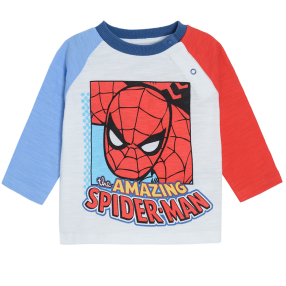Tričko s dlouhým rukávem Spiderman- bílé
