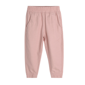 Kalhoty s elastickým pasem a gumou kolem kotníků- růžové